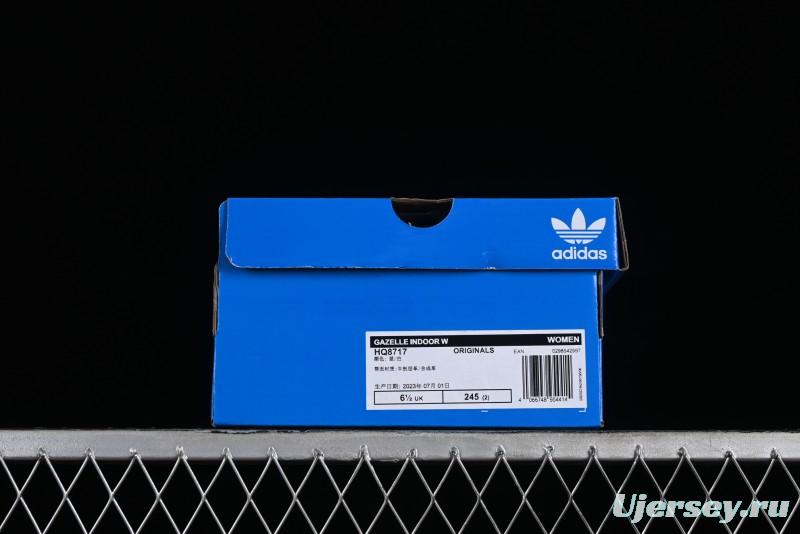 Adidas Originals Gazelle Indoor Retro Casual Slip-Resistant Wear-Resistant Low-Top Sneakers - HQ8717