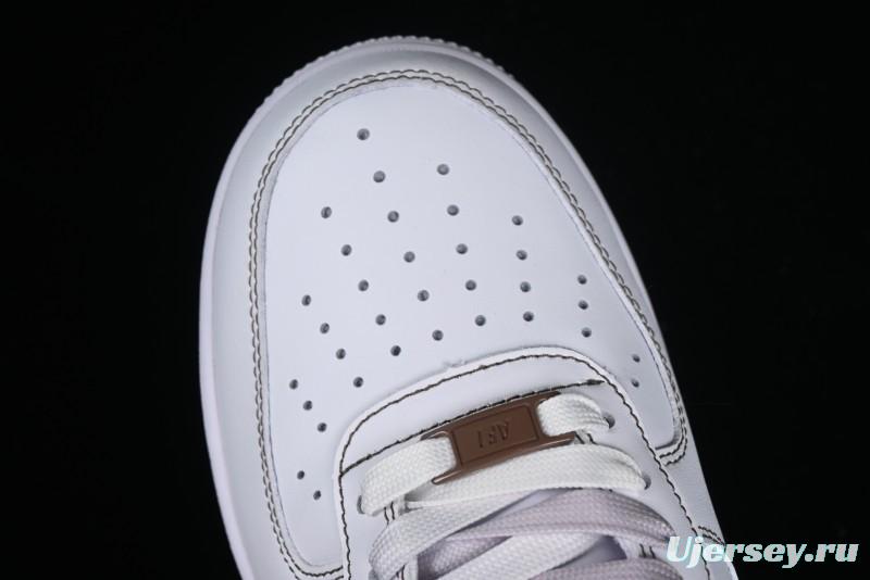 Nike Air Force 1 '07 Low Custom Anime Theme Gradient Brown Swoosh Casual Sneakers - FN0366-103