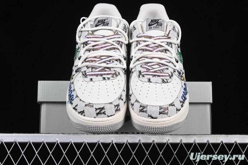 Nike Air Force 1'07 Low Hip Hop MLB Casual Lace-Up Sneakers - BD0077-333