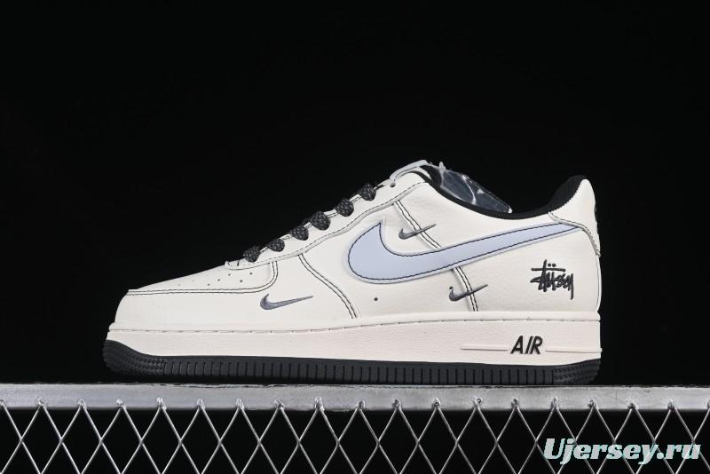 Nike Air Force 1 '07 Low Stussy Collaboration Embroidered Mini Swoosh Casual Sneakers - XZ6188-630