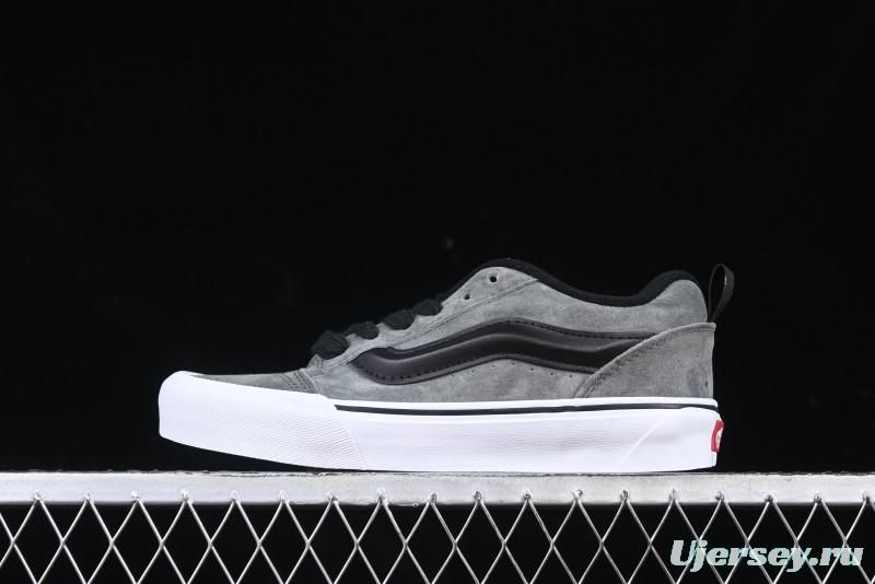 Vans Knu Skool Low-Top Retro Casual Vulcanized Sneakers in Grey Black - VN0009QCBDS