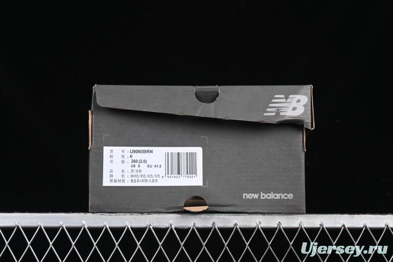 New Balance 9060 Retro Casual Running Shoes with ABZORB Cushioning Technology - U9060BRN