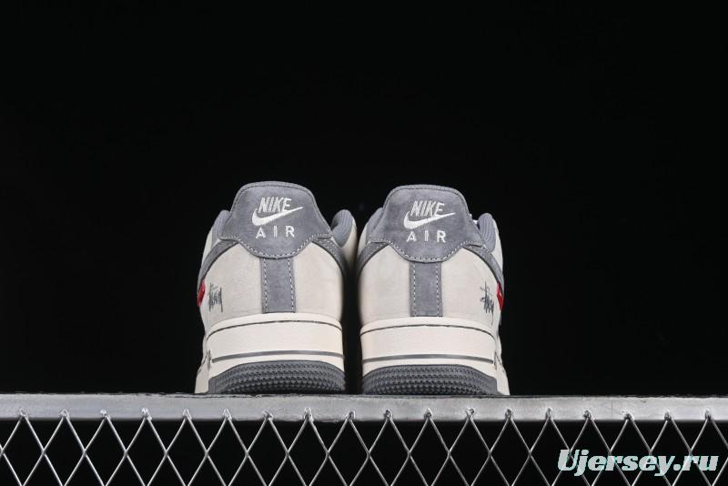Nike Air Force 1 '07 Low Stussy Collaboration Dual-Tone Beige Low-Top Casual Sneakers - SJ6698-024
