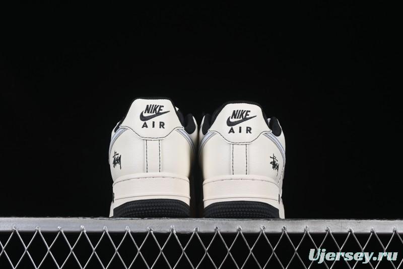 Nike Air Force 1 '07 Low Stussy Collaboration Embroidered Mini Swoosh Casual Sneakers - XZ6188-630