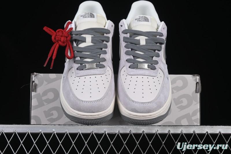 Nike Air Force 1 '07 Low The North Face Collaboration Grey Pigskin Grey Sole Low-Top Casual Sneakers - XZ6188-915