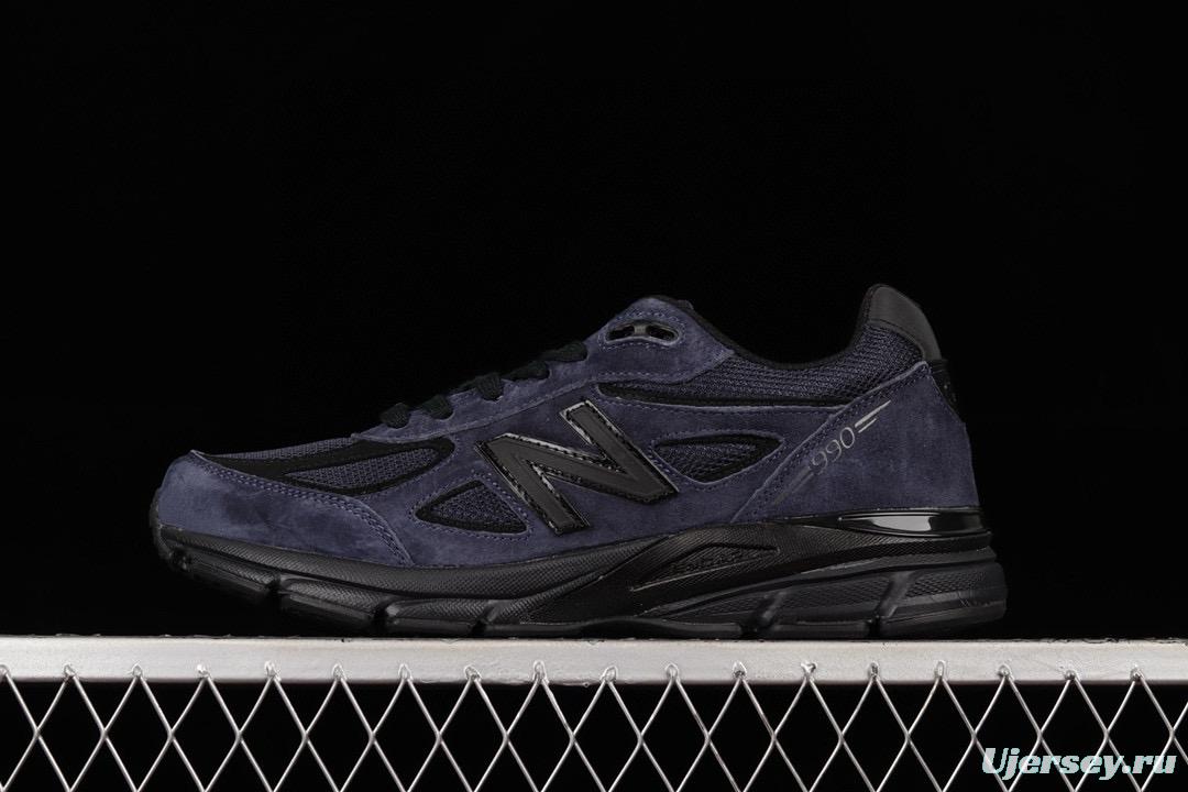 New Balance JJJJound x 990V4 Retro Running Sneakers with Suede and Mesh Upper - M990JJ4