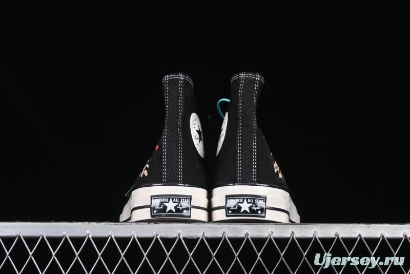 Converse Chuck 1970s High-Top Casual Canvas Sneakers with Classic Graffiti Limited Edition Three-Star Logo - 162050C