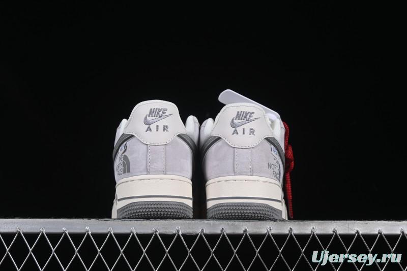 Nike Air Force 1 '07 Low The North Face Collaboration Grey Pigskin Grey Sole Low-Top Casual Sneakers - XZ6188-915