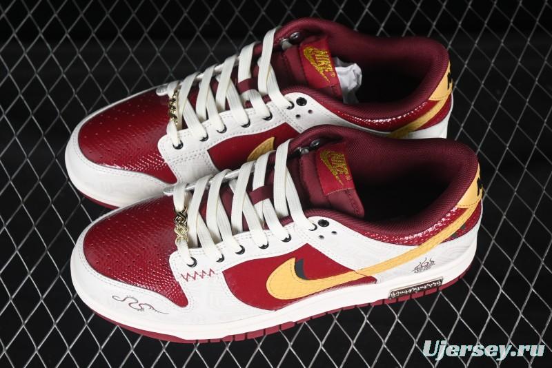 Nike SB Dunk Low Year of the Snake Anniversary Custom Low-Top Casual Skate Shoes - WR0102-012