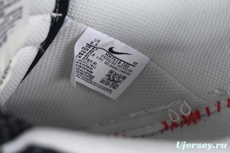 Nike Air Force 1 '07 Low Stussy Collaboration Black Leather Low-Top Casual Sneakers - HH7518-045