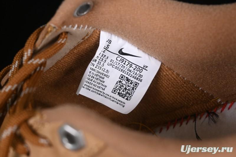 Nike Air Force 1 '07 WB Low-Top Sneakers with Full-Length Hexagonal Air Cushion - CJ9179-200