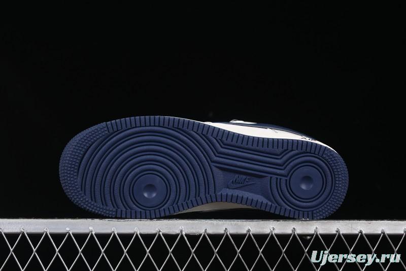 Nike Air Force 1 '07 Low Supreme Collaboration Navy Blue Line Low-Top Casual Sneakers - XZ6188-019