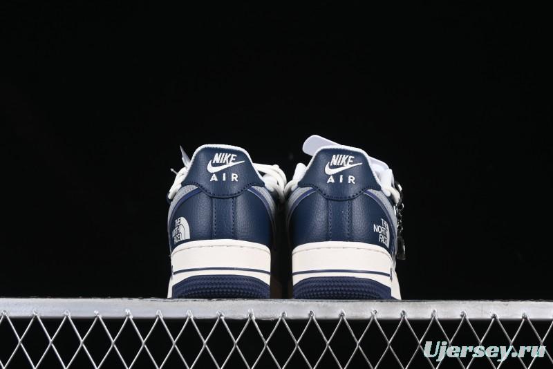Nike Air Force 1 '07 Low The North Face Collaboration Grey Blue Lace-Up Low-Top Casual Sneakers - DM6688-024
