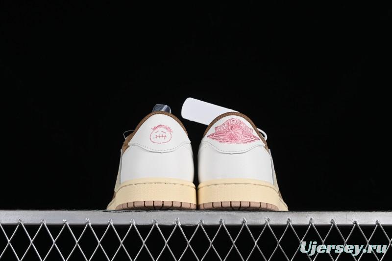 Nike Travis Scott x Air Jordan 1 Low OG AJ1 Reverse Swoosh Sneakers - DM7866-106