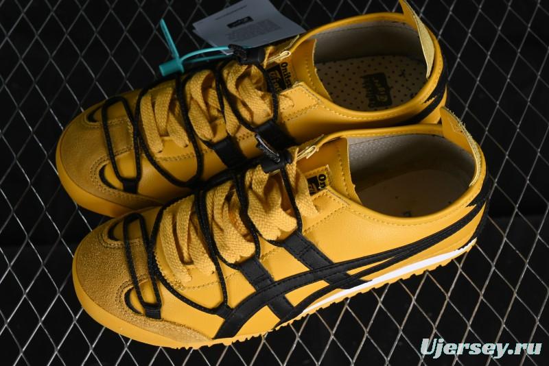 Onitsuka Tiger Mexico 66 Low-Top Leather Sneakers with Lace-Up Design - DL408-0490