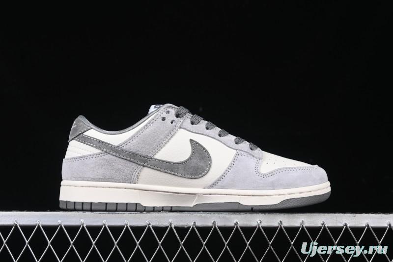 Nike SB Dunk Low The North Face Collaboration Double Swoosh Grey Pigskin Anniversary Edition Custom Low-Top Casual Skate Shoes - XX3168-009