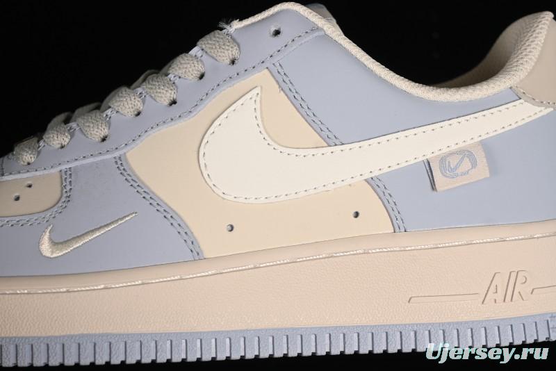 Nike Air Force 1 '07 Low Casual Sneakers in Ancient Blue with Full-Length Honeycomb Air Cushion - DB3301-199