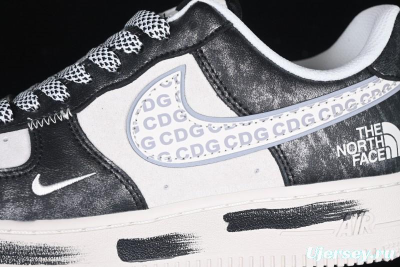 Nike Air Force 1 '07 Low The North Face Collaboration - Leather Graffiti Casual Sneakers - DM6688-008