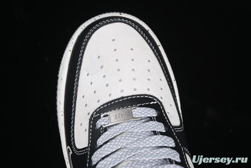 Nike Air Force 1 '07 Low The North Face Collaboration Black Grey Double Swoosh Casual Sneakers - DM6688-020