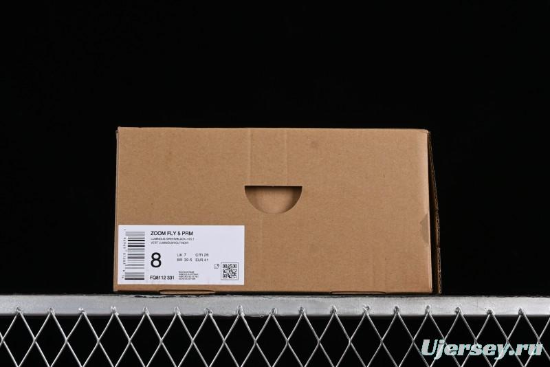 Nike Zoom Fly 5 Premium Lightweight Elastic Running Shoes with React Foam and Carbon Fiber Plate - FQ8112-331