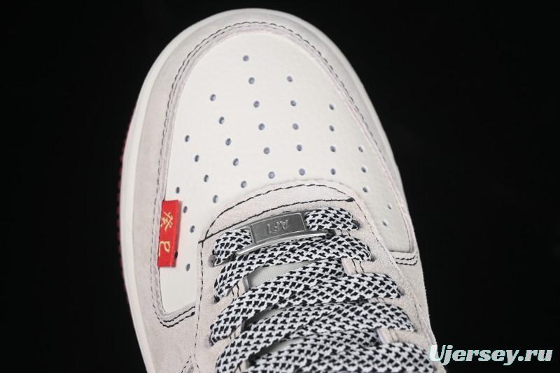 Nike Air Force 1 '07 Low Supreme Snake Year Limited Edition Black Snake Swoosh Low-Top Casual Sneakers - HH7518-033
