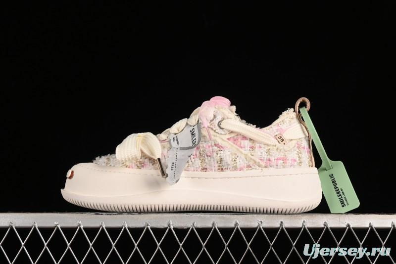 SMILEREPUBLIC SMILE Collection Canvas Sneakers with Thick Sole and Open Toe Design - G.D4