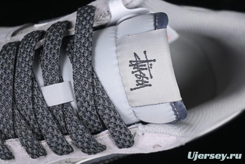 Nike Air Force 1 '07 Low Stussy Collaboration Grey Swoosh Casual Sneakers - XZ6188-911
