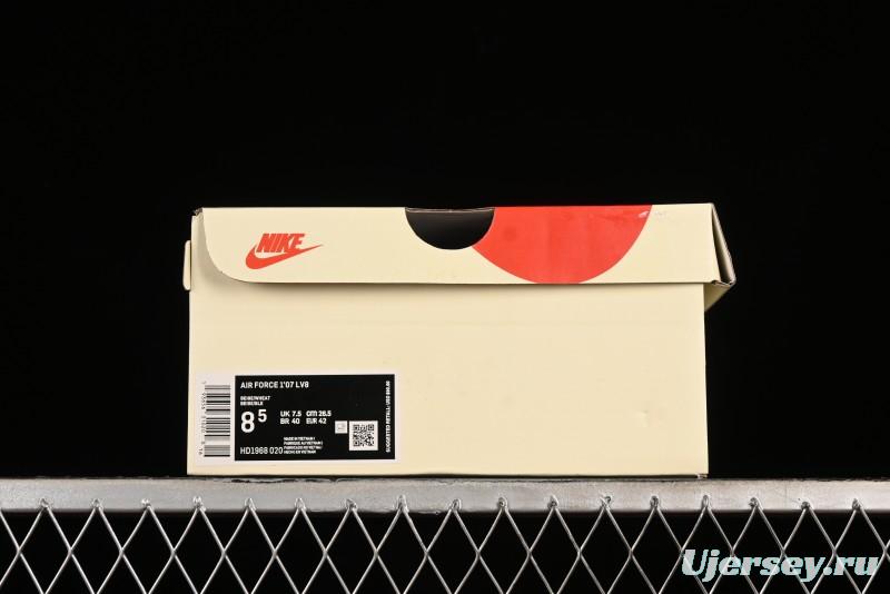 Nike Air Force 1 '07 Low Stussy Collaboration - Wheat Pig Leather Low-Top Casual Sneakers - HD1968-020
