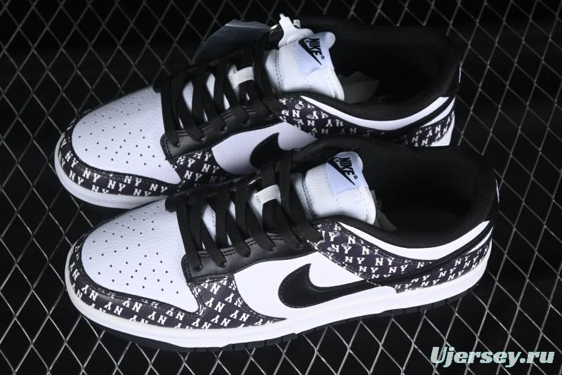 Nike SB Dunk Low MLB Collaboration Manchu Black Swoosh Anniversary Custom Low-Top Casual Sneakers - LW1818-111