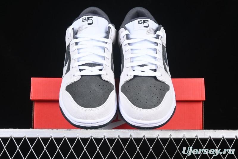 Nike Dunk Low 85 Double Swoosh Series White Grey Panda SB Low Top Casual Skate Shoes - HV1800-101