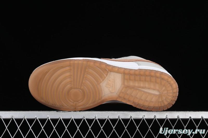 Nike Dunk Low SB Casual Sneakers in Phantom/Khaki Colorway - FJ4188-001