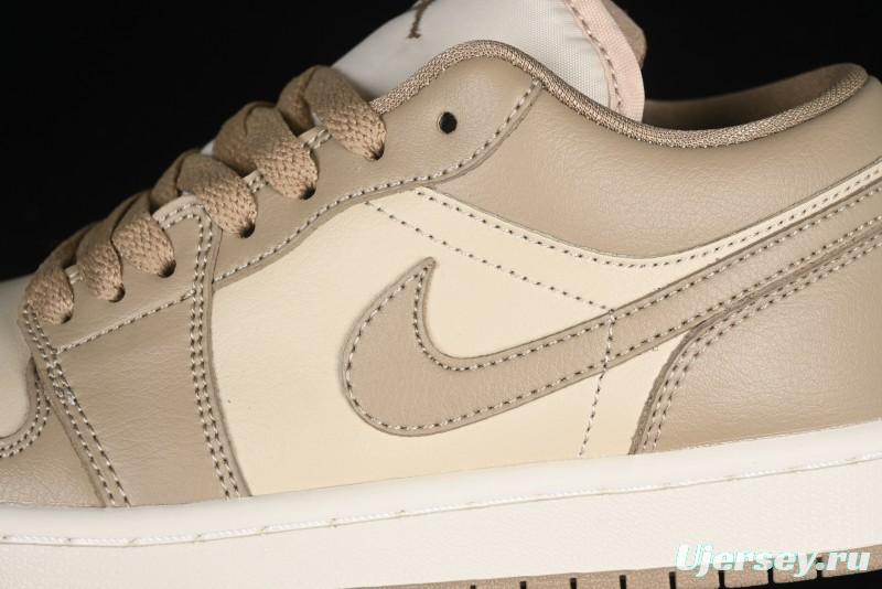 Nike Air Jordan 1 Low AJ1 Wheat Color Low-Top Casual Sneakers - DC0774-203