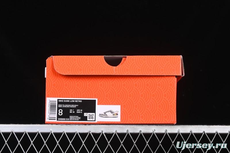 Nike SB Dunk Low Supreme Snake Year Collaboration White Hook Anniversary High-End Custom Low-Top Casual Skate Shoes - DM6868-016