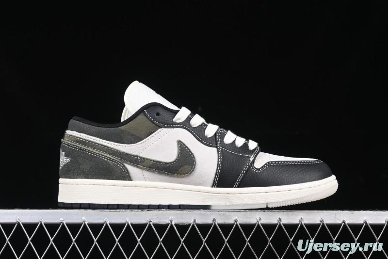 Nike Air Jordan 1 Low AJ1 The North Face Collaboration Dark Camouflage Custom High-End Retro Basketball Shoes - DM9188-013