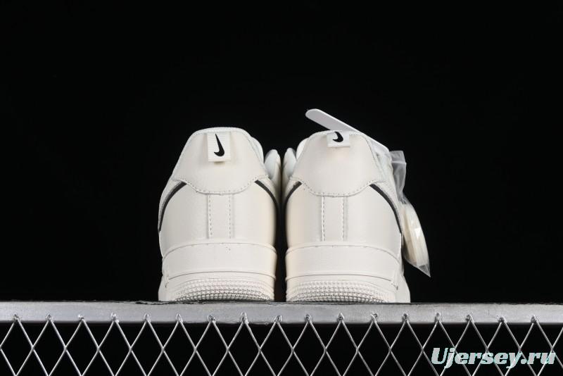 Nike Air Force 1 '07 Low Classic Black Mini Swoosh Starry Sky Casual Sneakers - MJ0319-021