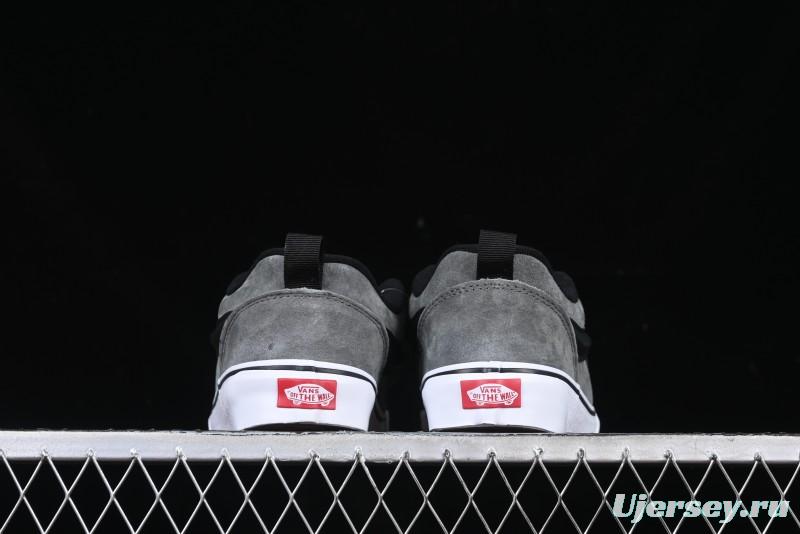 Vans Knu Skool Low-Top Retro Casual Vulcanized Sneakers in Grey Black - VN0009QCBDS