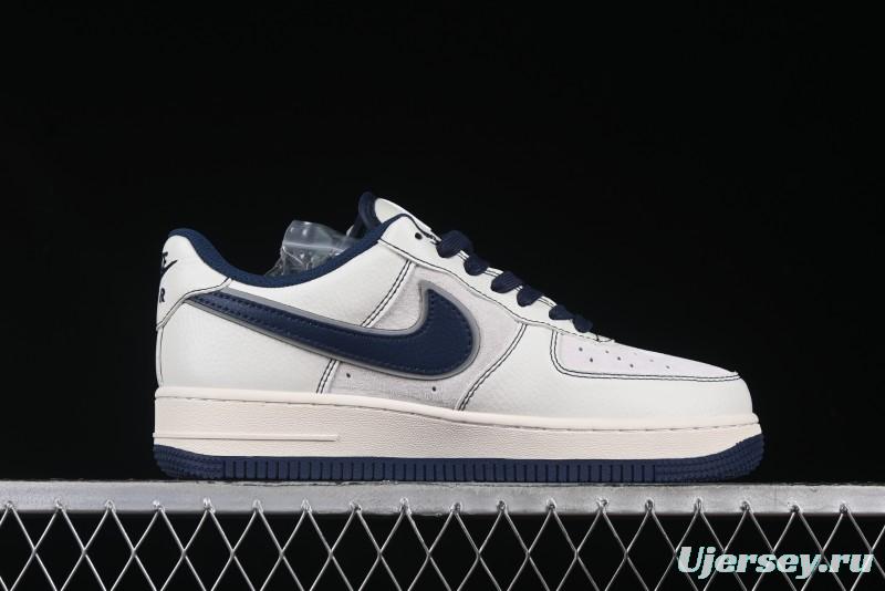 Nike Air Force 1 '07 Low Supreme Collaboration Navy Blue Line Low-Top Casual Sneakers - XZ6188-019