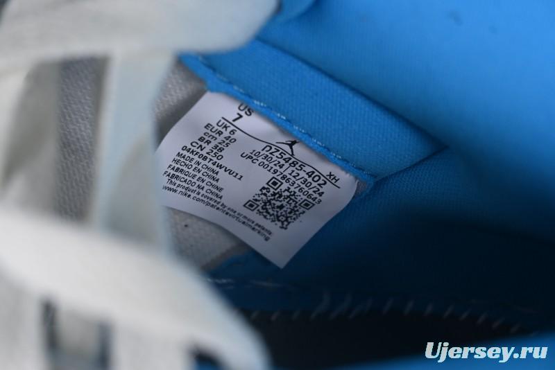 Nike Air Jordan 1 High OG "UNC Reimagined" Retro Basketball Shoes with Cracked Leather and Vintage Midsole - DZ5485-402