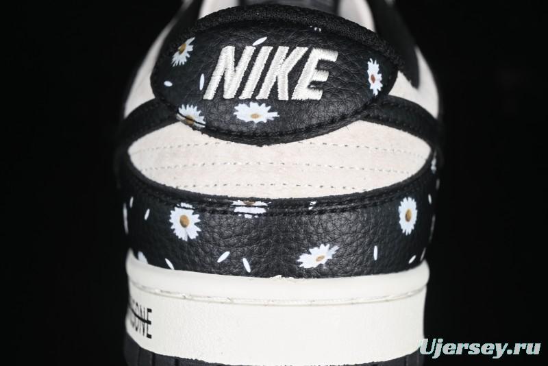 Nike SB Dunk Low Lightning Collaboration Daisy Black Check Anniversary Customized Low-Top Casual Sneakers - DJ2024-069