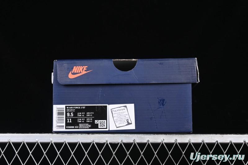 Nike Air Force 1 '07 Low British Blue Cat Casual Lace-Up Sneakers - KS6896-333