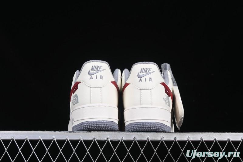 Nike Air Force 1 '07 Low The North Face Collaboration Beige Red Casual Sneakers - DM6688-047