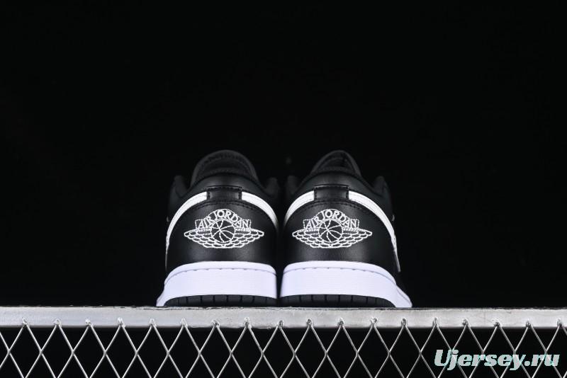 Nike Air Jordan 1 Low Retro Basketball Shoes in Black and White - 553558-043