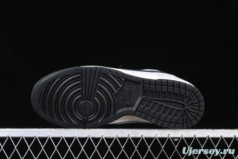 Nike SB Dunk Low Stussy Collaboration - Black Swoosh Anniversary Custom Low-Top Casual Skate Shoes - XX3168-069