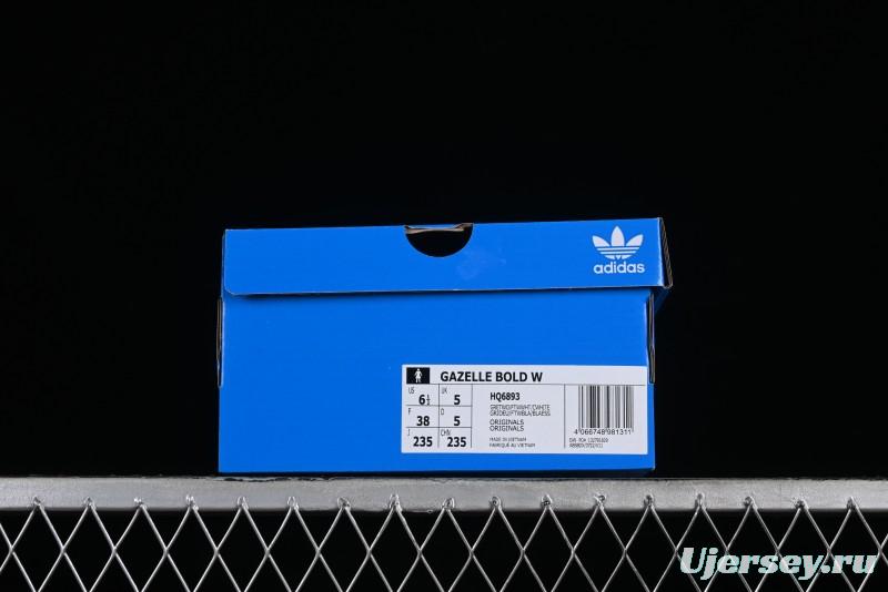 Adidas Originals Gazelle Bold HQ6893 Low-Top Sneakers with Thick Sole for Casual Wear, Slip-Resistant and Durable