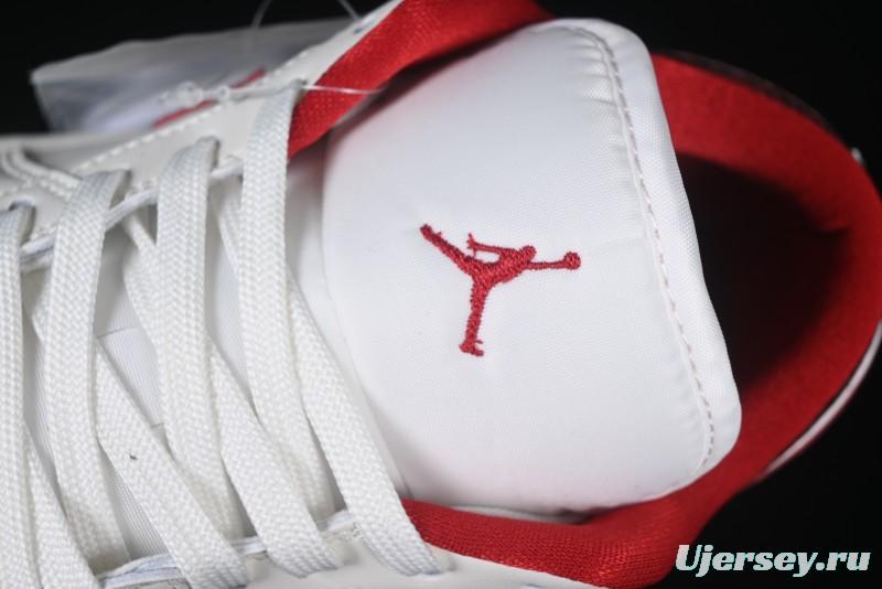 Nike Air Jordan 1 Low AJ1 White Red Casual Sneakers - HJ9338-106