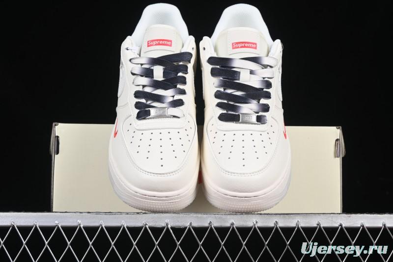 Nike Air Force 1 '07 Low Supreme Collaboration Casual Sneakers with Dual-Color Sole - XZ6188-017