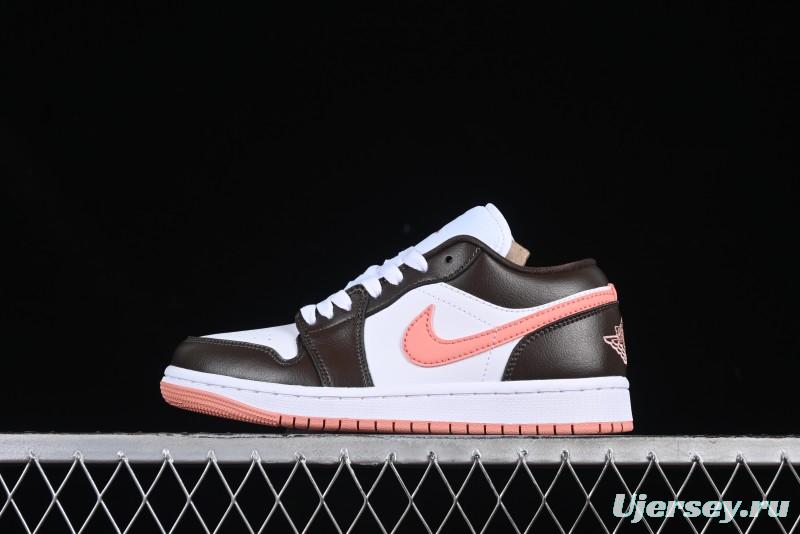 Nike Air Jordan 1 Low AJ1 Mocha Pink Casual Lifestyle Sneakers - DC0774-182
