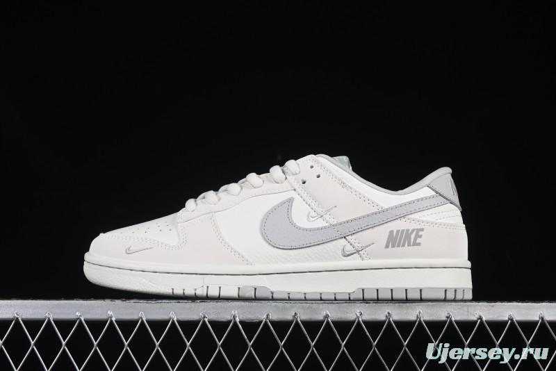 Nike SB Dunk Low Collaboration Triple Swoosh Beige Grey Low Top Casual Skateboarding Shoes - SC9207-401