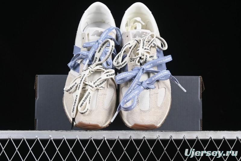 New Balance 237 Heritage Sneakers - Suede and Mesh in Muted Gray with Blue Accents