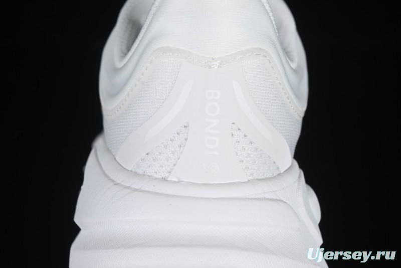 HOKA ONE ONE Bondi 9 Knit Lightweight Casual Running Shoes - 1162012 WWH